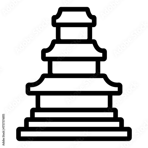 japanese castle Line Icon