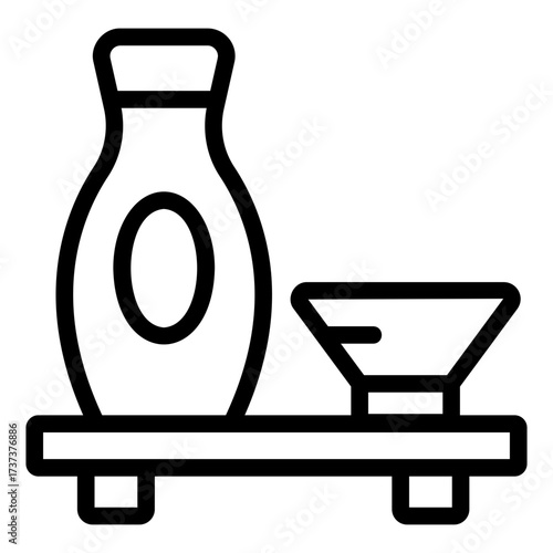 sake Line Icon