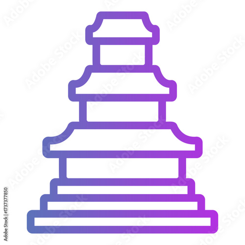 japanese castle Gradient icon