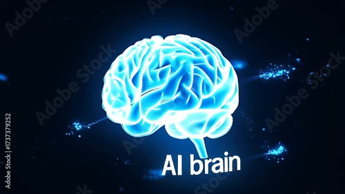 Human AI Brain Concept Animated Video in 4K Resolution