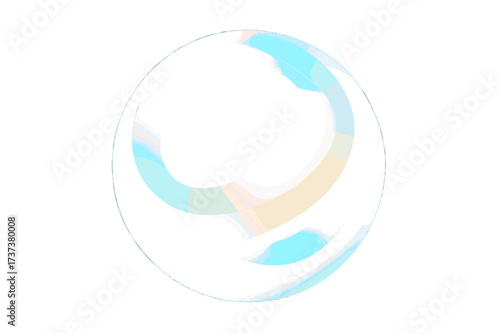 Colorful sphere glowing gradient layered abstract vector opal translucency pastel illustration