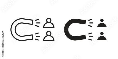 Attraction icon vector sign symbol