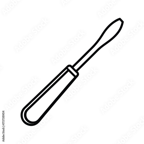 Cuticle Pusher Icon Outline