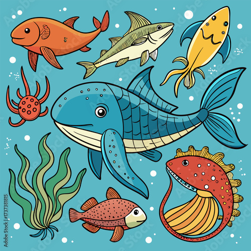 seamless pattern with fish