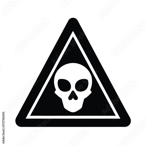 Danger Skull Triangle Icon
