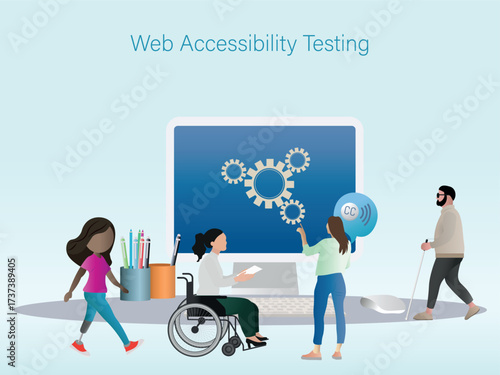 People with disabilities testing web accessibility features