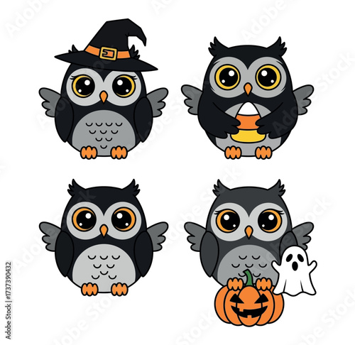 Wallpaper Mural set of owls Torontodigital.ca