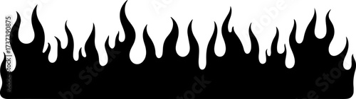 Set of Fire and Flame Silhouettes
