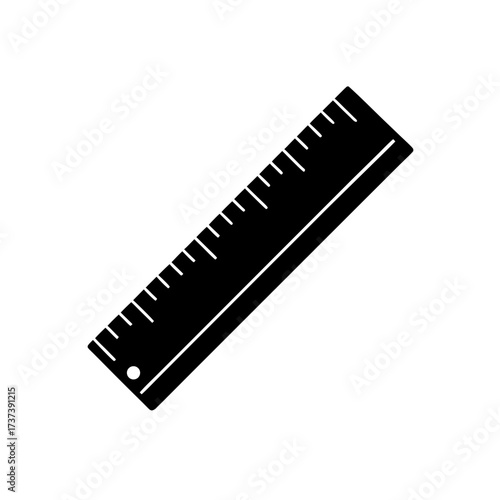a black and white vector silhouette of a ruler  