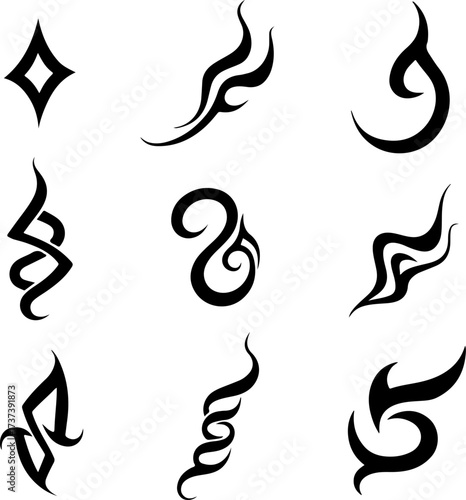 Abstract Tribal and Elemental Icon Set