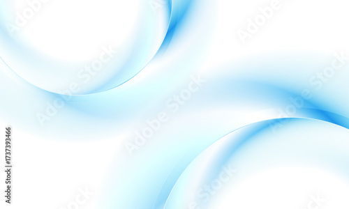 Vibrant light blue glowing smooth wavy circles abstract geometric background. Vector futuristic tech design