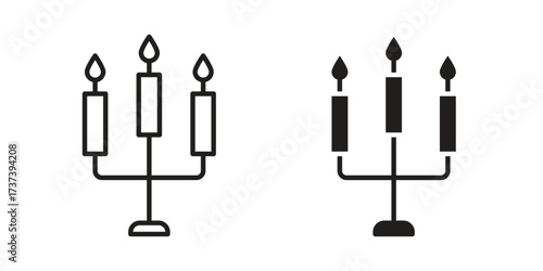 Candelabra icon vector sign symbol