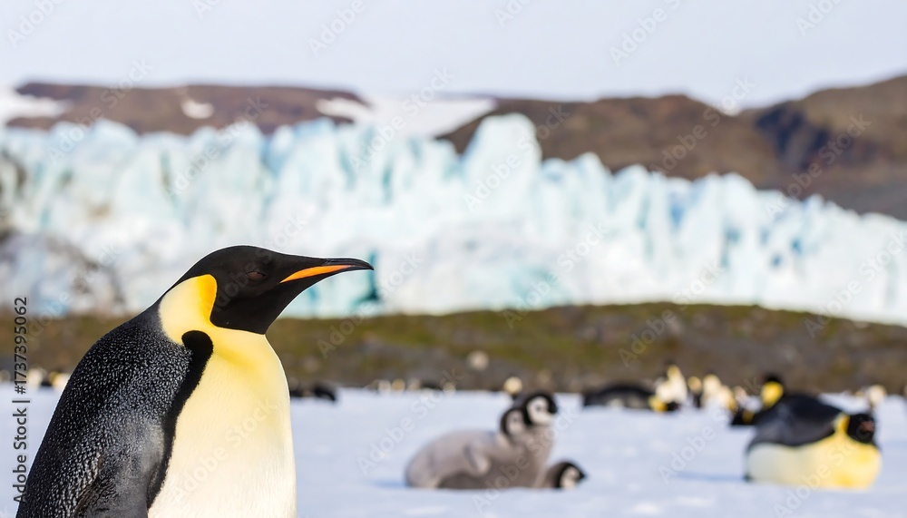 Fototapeta premium Penguins on ice (1)