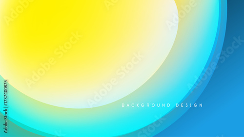 Abstract gradient background. Yellow, cyan, blue hues blend smoothly. Minimalist design, modern aesthetic, dark backdrop present.