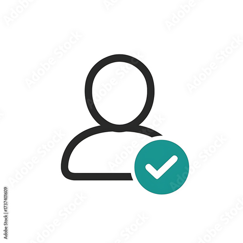 Verified Profile Icon User Account Confirmation Symbol in Green and Black