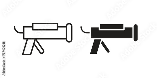 Caulk gun icon vector sign symbol