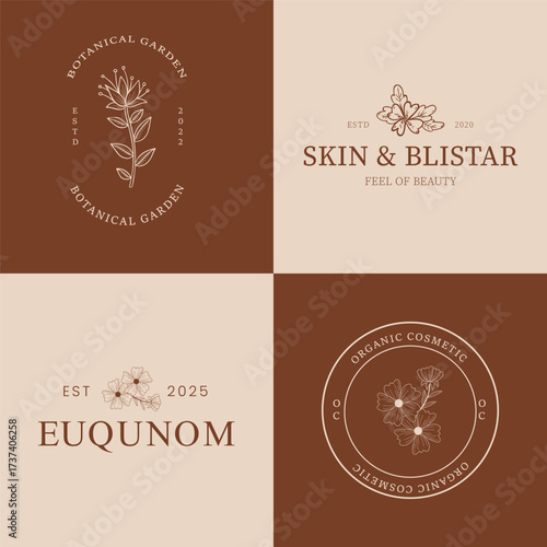 Organic Beauty Salon Logo Template