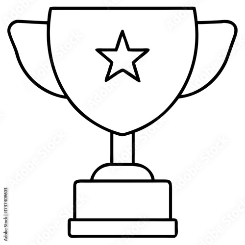 Golden trophy cup vector illustration scalable graphic award icon for sports victory achievement and recognition symbols isolated on transparent background