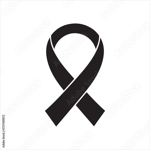 Anti HIV ribbon glyph icon. Fighting against AIDS. Silhouette symbol. World AIDS