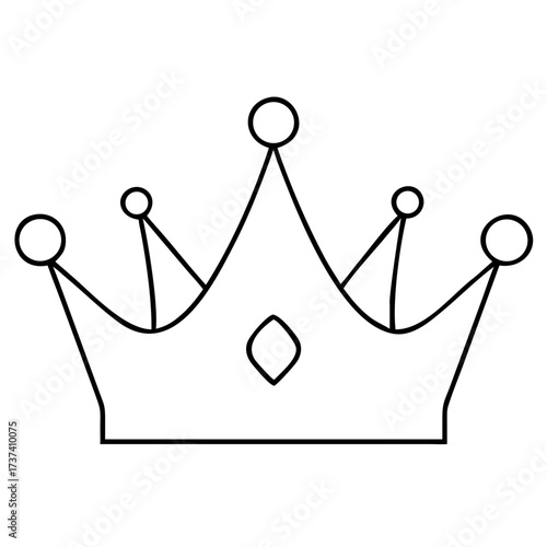 Luxurious crown with sparkling jewels vector illustration scalable graphic design for royalty and wealth isolated on transparent background