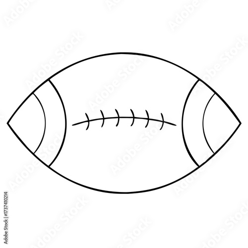 American football ball outline vector graphic scalable illustration icon for sports and game designs isolated on transparent background