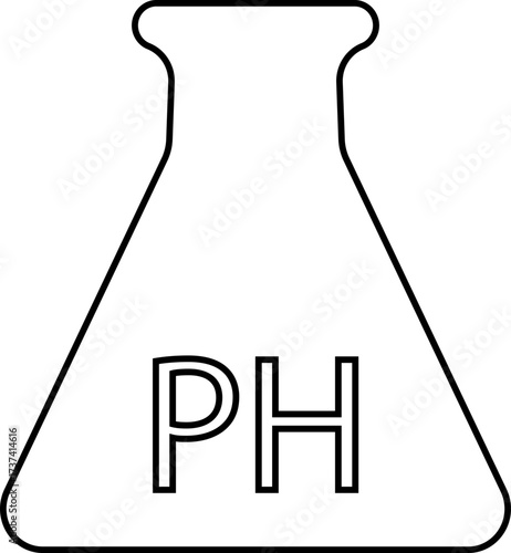 pH Icon, Acidity, Alkalinity, Chemistry, Science, Test Strips, Water Quality, Laboratory, Measurement, balance and temperature control. and Research Symbols in Modern Vector Style template designs
