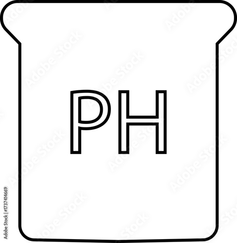 pH Icon, Acidity, Alkalinity, Chemistry, Science, Test Strips, Water Quality, Laboratory, Measurement, balance and temperature control. and Research Symbols in Modern Vector Style template designs