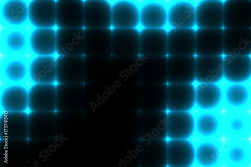 Abstract neon blue grid lights background