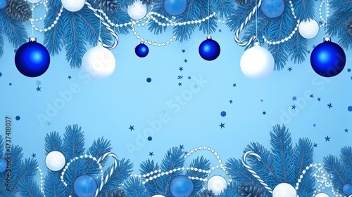 Christmas blue painted background
