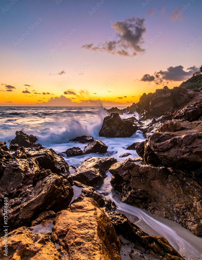 Obraz premium Dramatic coastal sunrise (2)