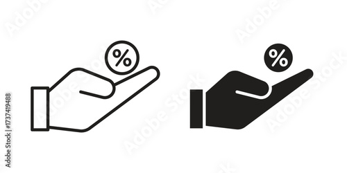Commission icon vector sign symbol