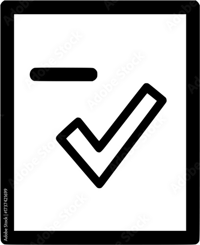 Checklist task checkmark list survey form document agreement completed approved icon symbol vector
