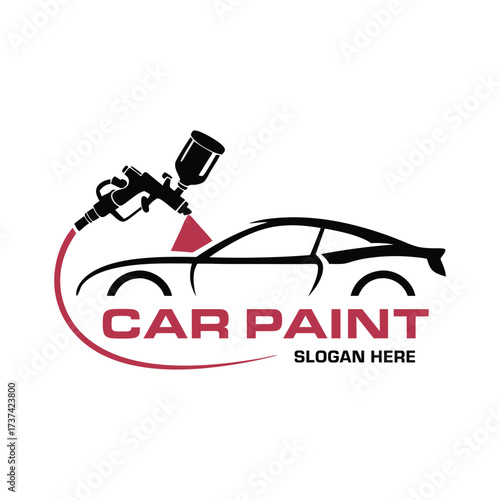 Car Paint and Detailing Logo Design Template.