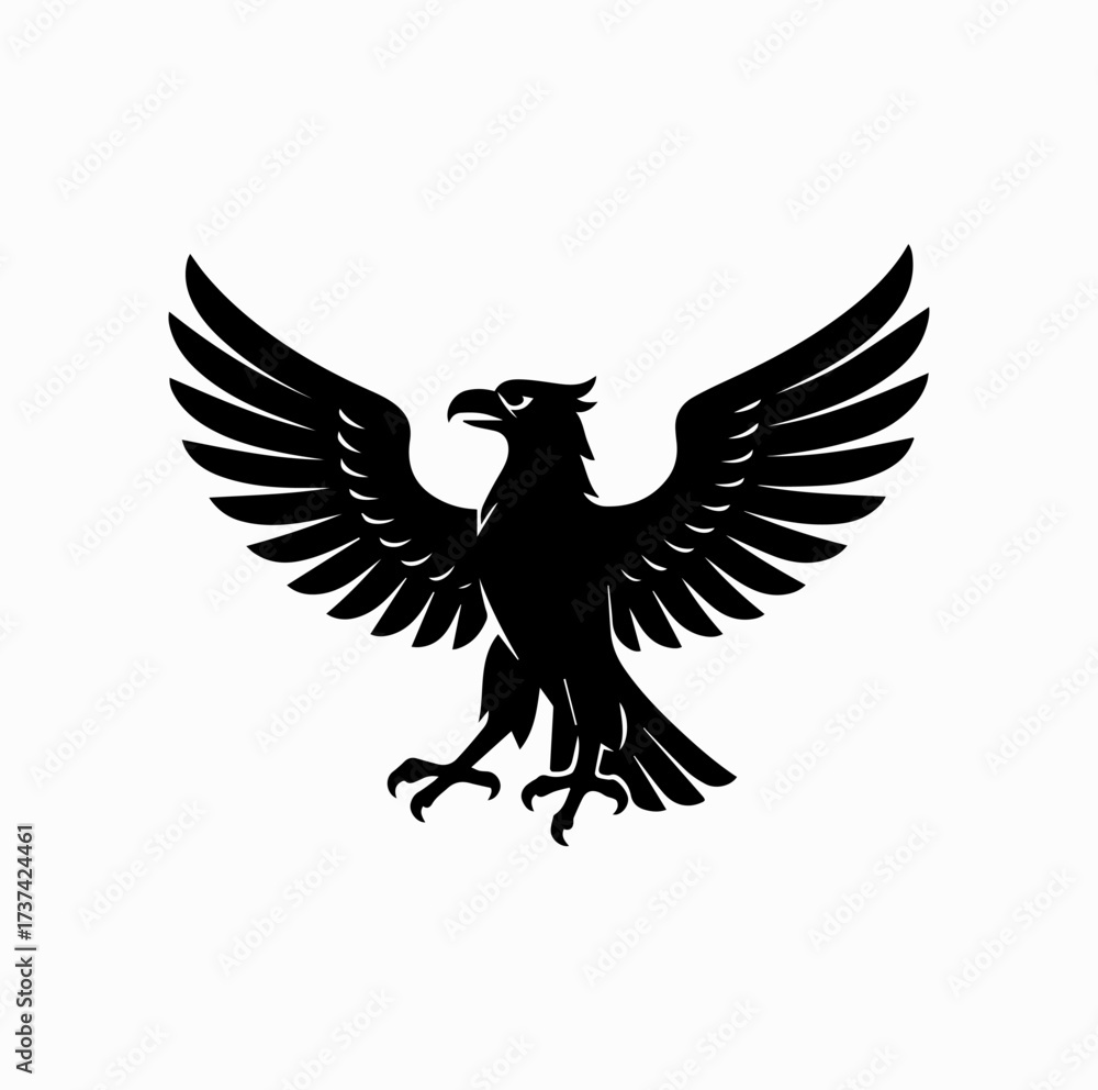 Fototapeta premium Turul Bird Silhouette – Hungarian Mythology Symbol Vector