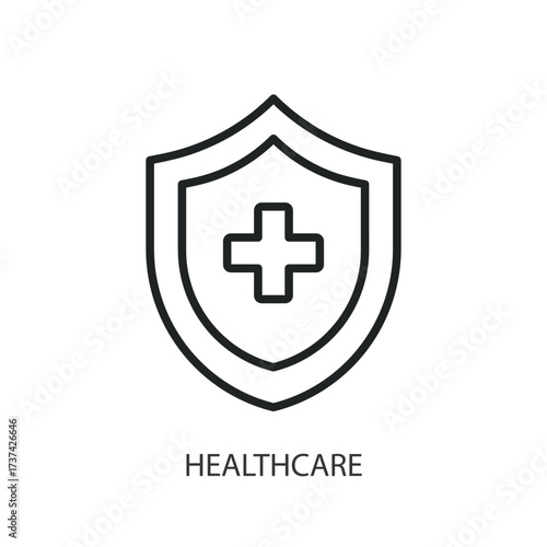 Healthcare thin line vector icons.