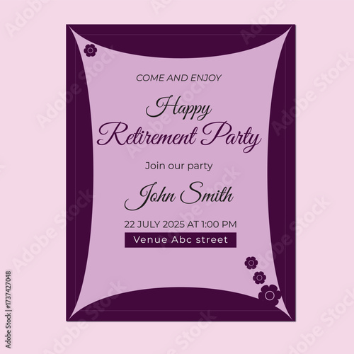 Happy retirement party invitation template