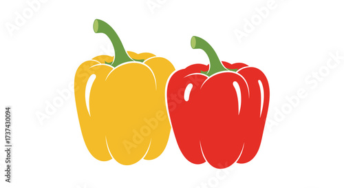 Vibrant bell peppers featuring yellow and red varieties ready for culinary creations.