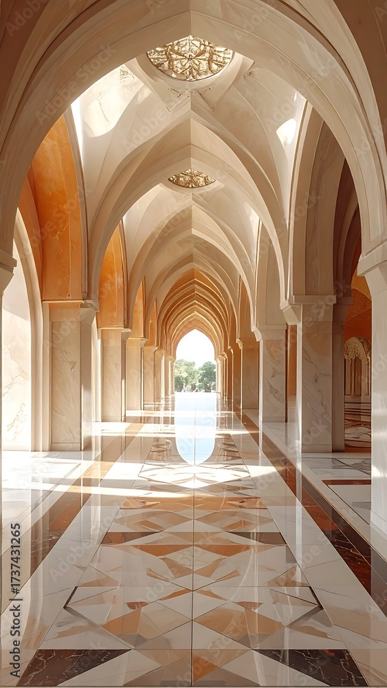 Obraz premium Archway hall interior