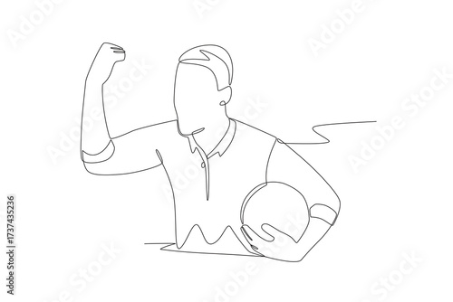 Live tournament reactions concept one-line drawing