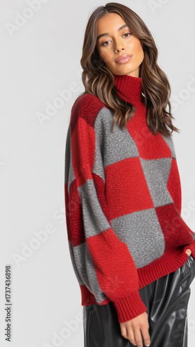 Wallpaper Mural Model in stylish sweater Torontodigital.ca