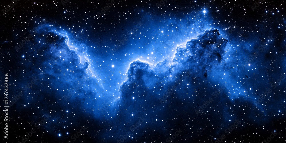 Obraz premium A Breathtaking View of a Colorful Nebula Illuminating the Night Sky with Stars and Galaxies