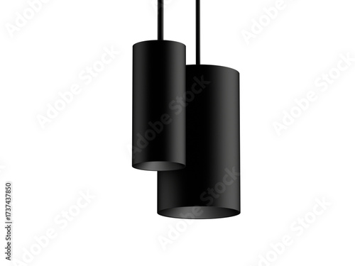 Modern LED Light cylinder suspended pendant stem mount in two diameter ideal for interior applications 