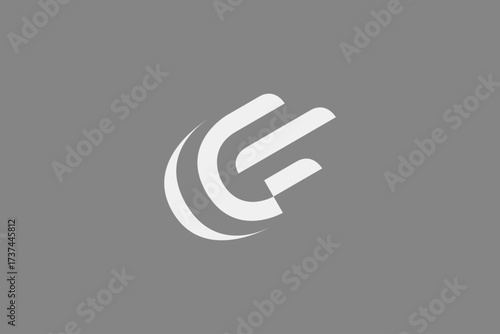 Abstract meteor move down logo 