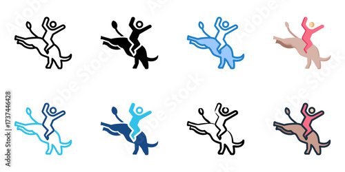 Calgary Stampede icon set multiple style collection 
