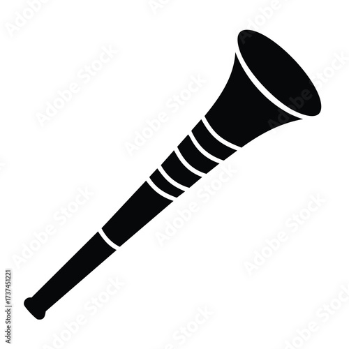 Black Silhouette of a Trumpet Horn musical instrument
