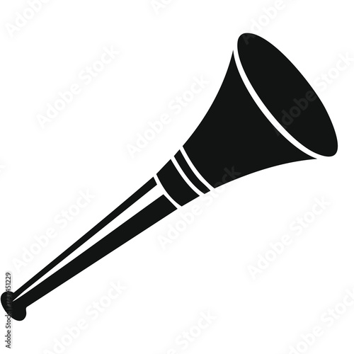 Black Silhouette of a Trumpet Horn vuvuzela musical instrument