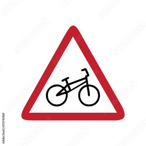 bicycle sign isolated on white