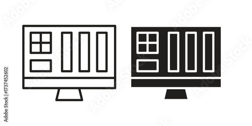Front end icon vector sign symbol