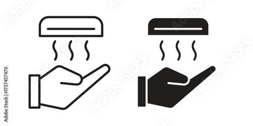 Hand dryer icon vector sign symbol