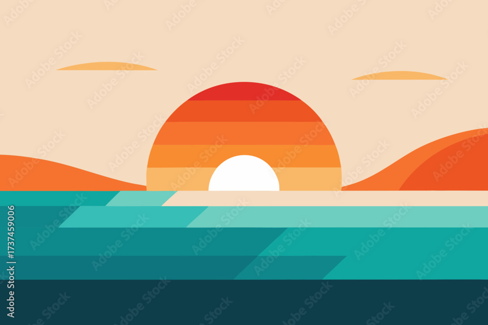 Obraz premium sunset over the sea